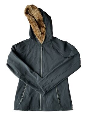 Marmot Black Jacket with Fur Lined Hood